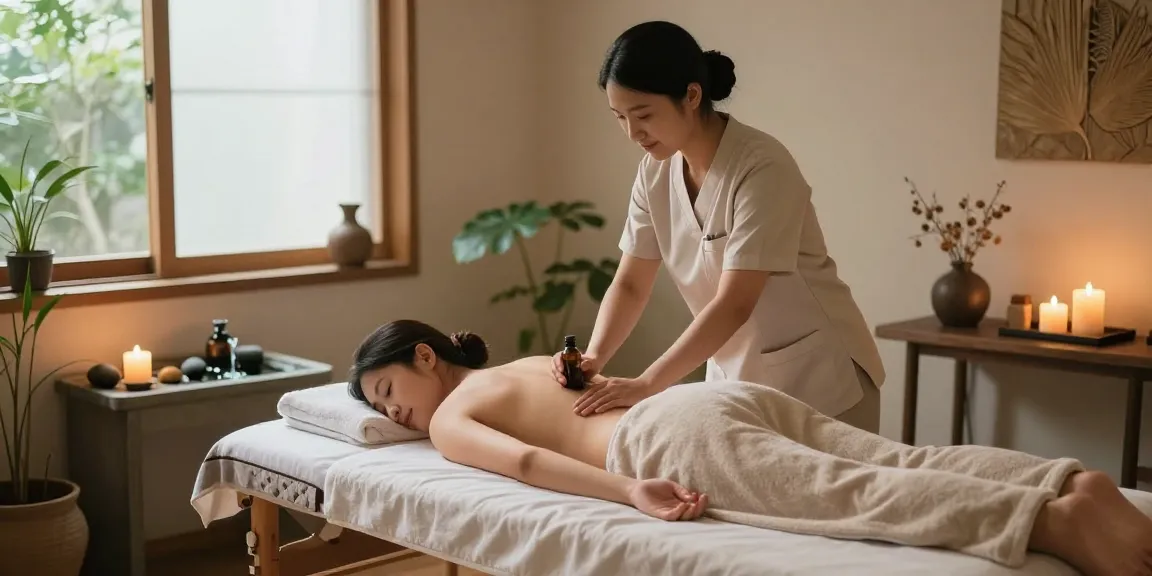 Experience ultimate relaxation with 대화동출장안마 in a serene massage room, featuring expert therapy and calming atmosphere.