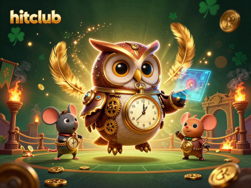 Join hitclub for thrilling moments at the casino with steampunk owl and clockwork mouse.