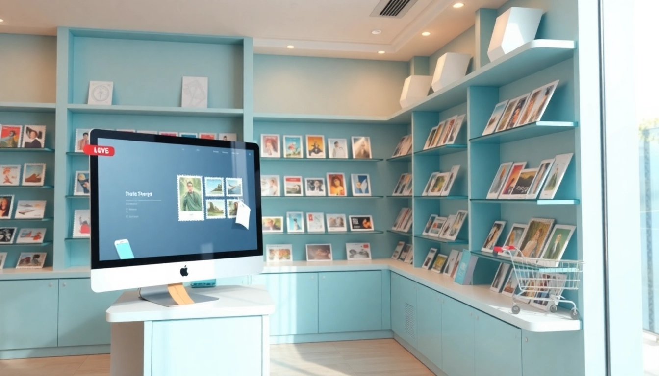 Shop high-quality postage stamps online at discounted prices from a vibrant digital storefront.