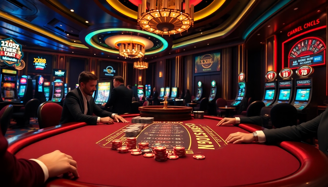 Experience the thrill of XX88 HOW with high-stakes poker at a luxury casino table.
