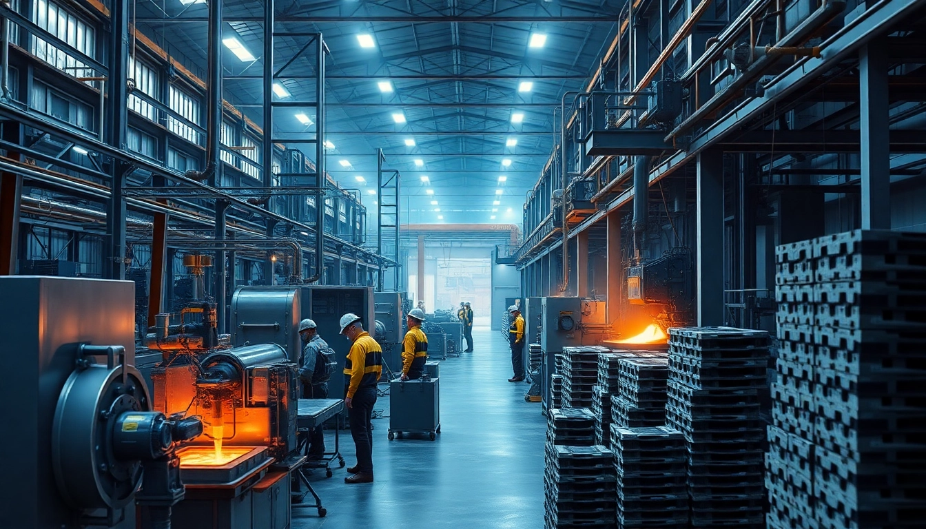 High pressure diecasting Malaysia facility showcasing precision machinery and molten metal.