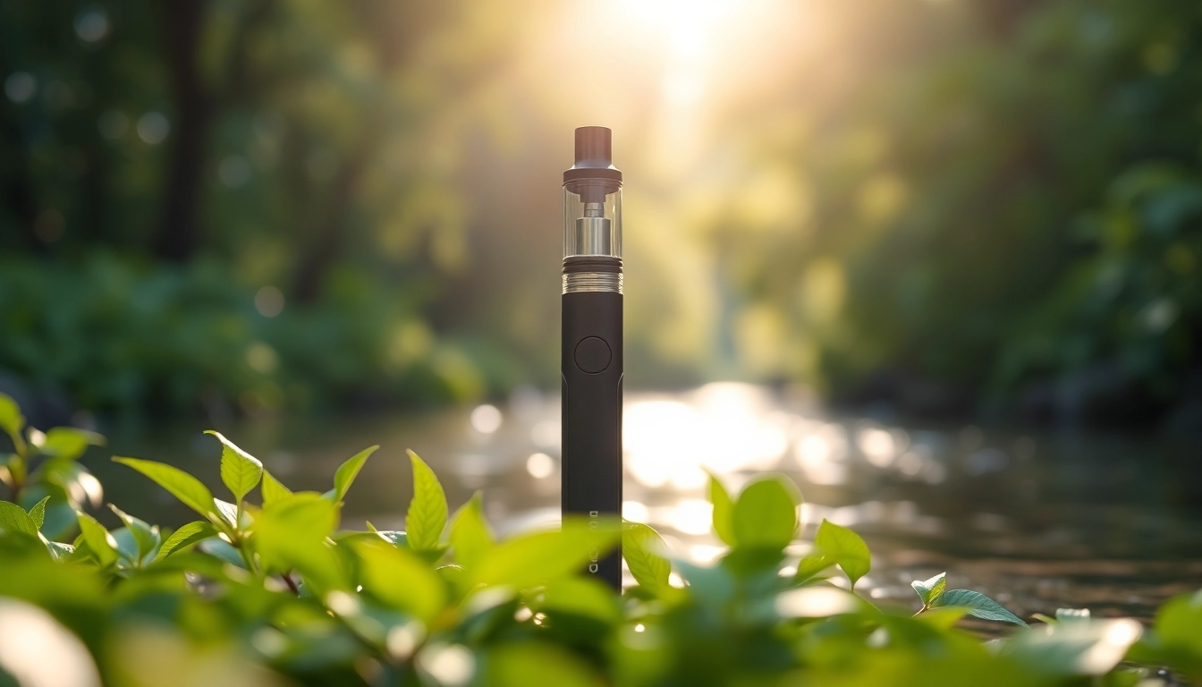 Order a premium DMT vape pen for an elevated experience, showcased in a tranquil environment.