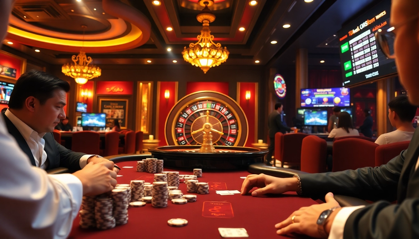 Exciting MK 8 online gambling scene with vibrant tables and engaged players showcasing intense gameplay.