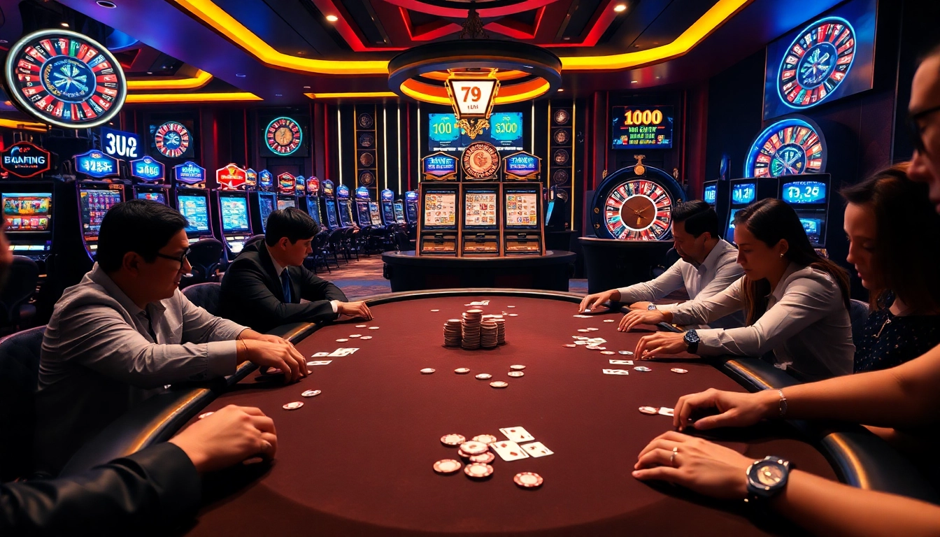 Withdraw cash securely with rút tiền 79king at an exciting casino table.