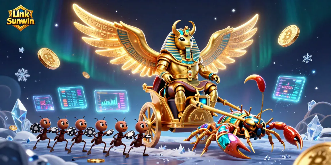 Win big at Link Sunwin with this vibrant online casino illustration showcasing exciting gaming elements.