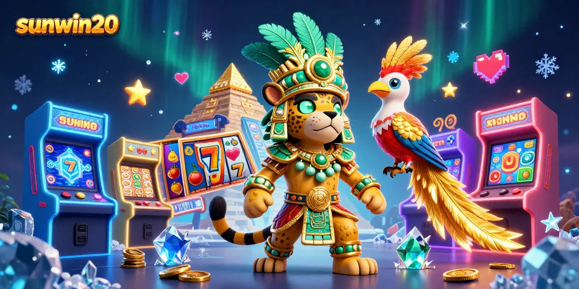 Experience big wins at sunwin20 with Mayan jaguar priest and exciting slot game elements!
