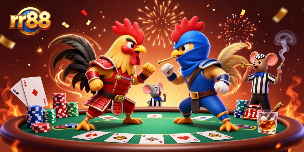 Engage with thrilling rooster battles at rr88 while winning chips at an exciting poker table!