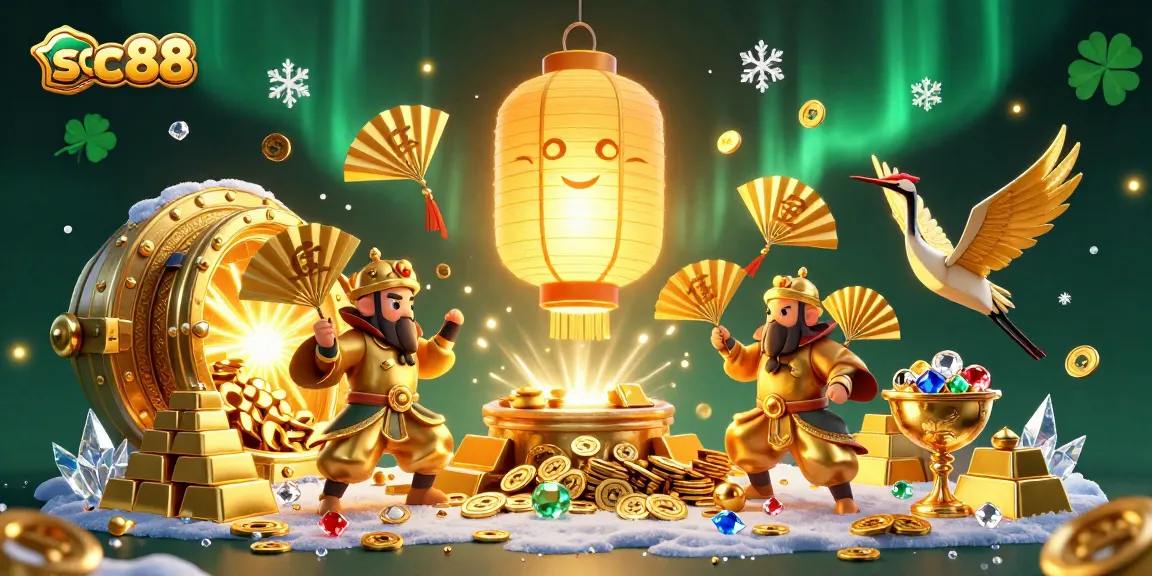Experience thrilling wins at sc88 with a vibrant 3D casino scene bursting with treasures.